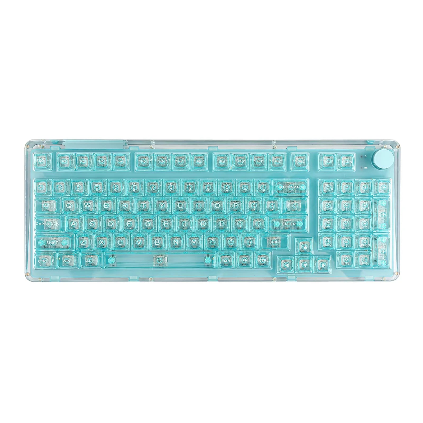 KiiBOOM Phantom 98 98-Key Plate-Mounted Wired/BT5.0/2.4GHz Wireless NKRO Mechanical Keyboard with 8000mAh Battery