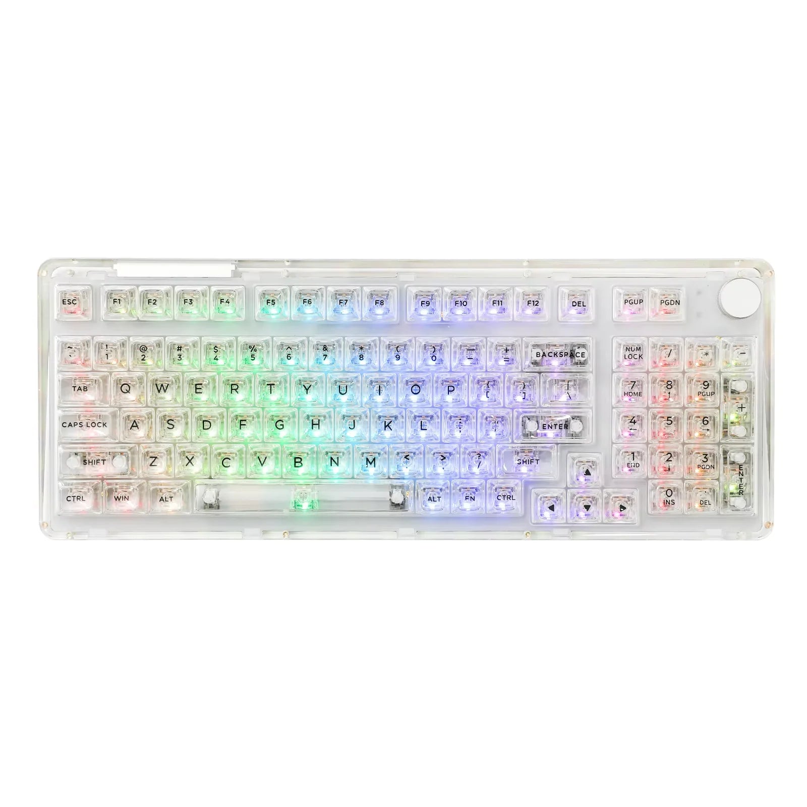 KiiBOOM Phantom 98 98-Key Plate-Mounted Wired/BT5.0/2.4GHz Wireless NKRO Mechanical Keyboard with 8000mAh Battery