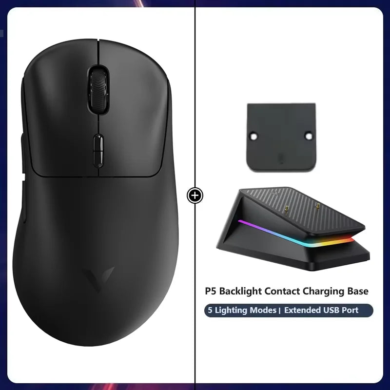 Rapoo Wireless Gaming Mouse 8K Polling Rate Optical Sensor Ergonomic Design 53g Lightweight E-sports